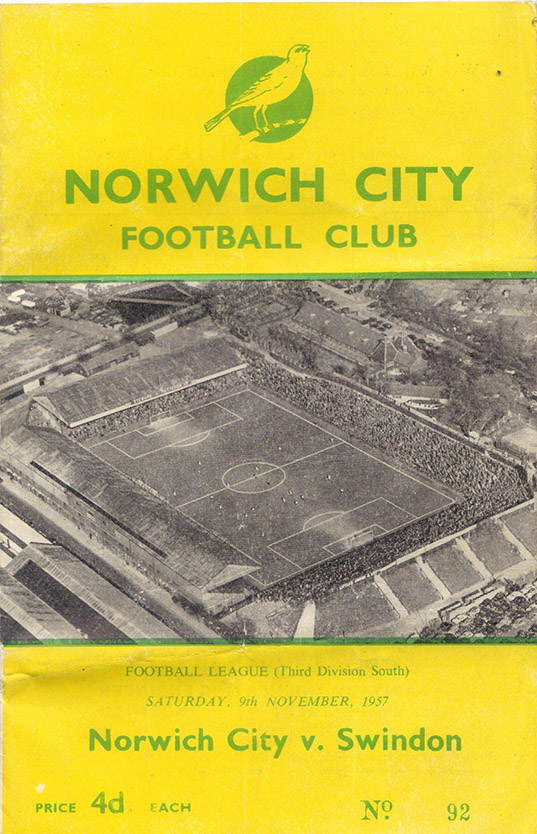 <b>Saturday, November 9, 1957</b><br />vs. Norwich City (Away)
